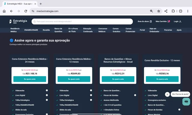 Passo 2: Escolher o Curso
