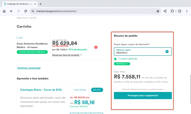 Passo 3: Aplicar no Checkout